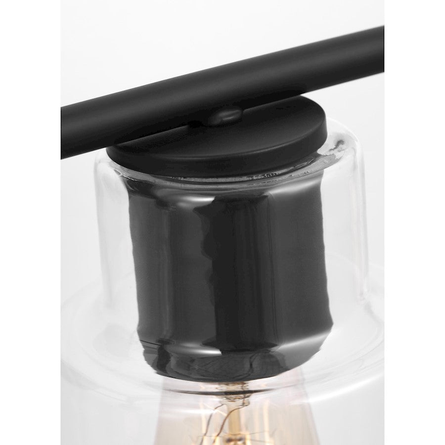 4 Light Bathroom Vanity Light, Midnight Black