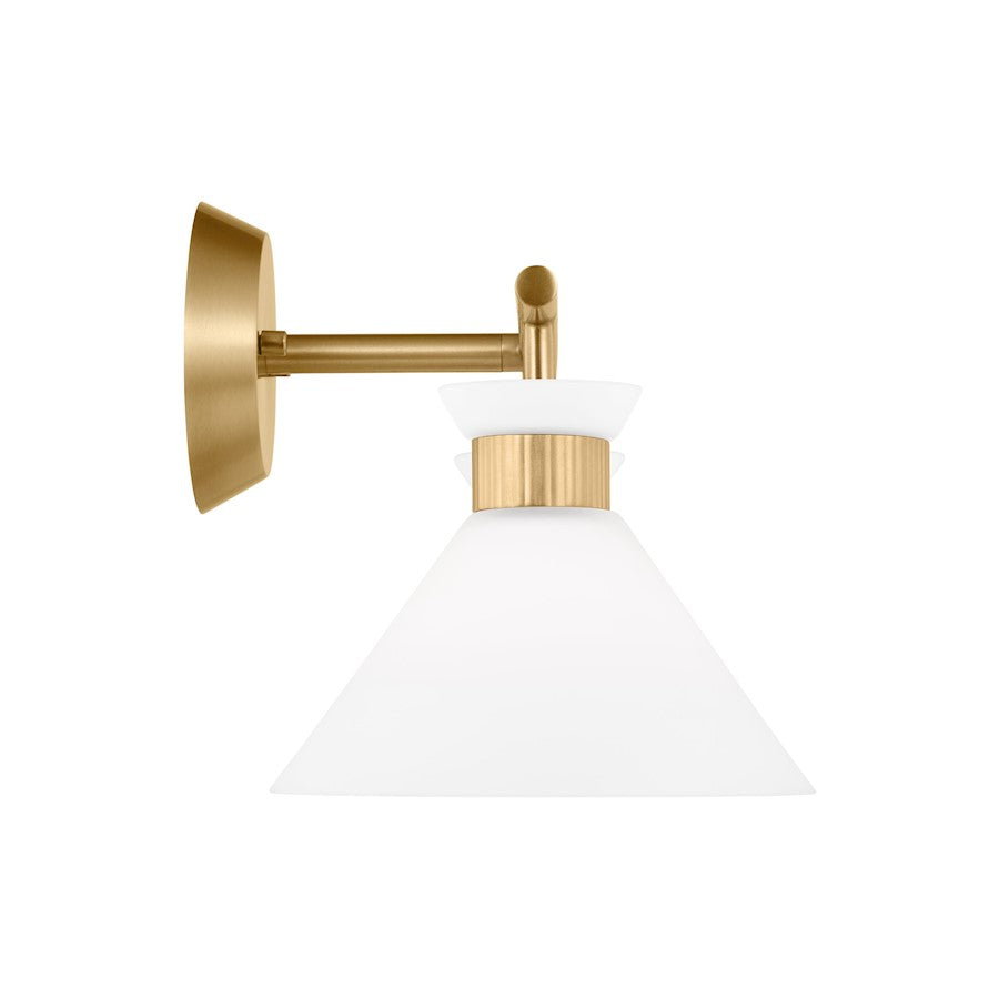 2 Light Bathroom Vanity Light, Satin Brass