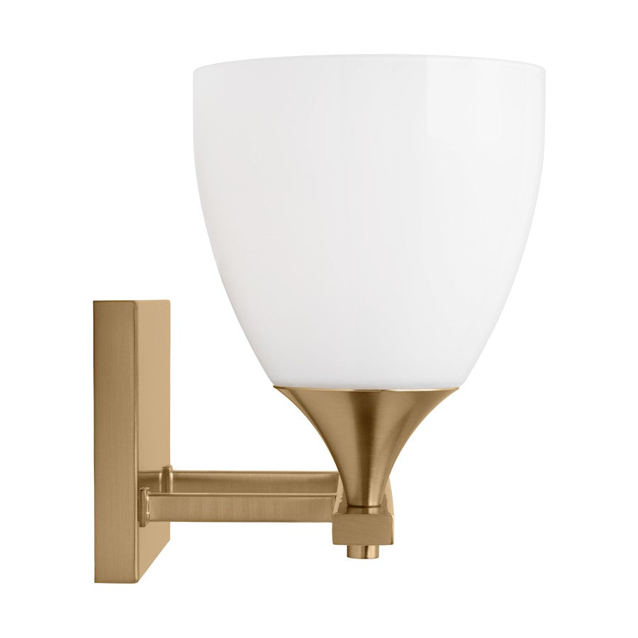 2 Light Bathroom Vanity Light, Satin Brass