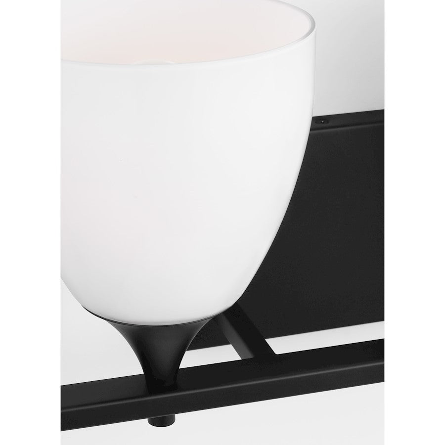 4 Light Bathroom Vanity Light, Midnight Black