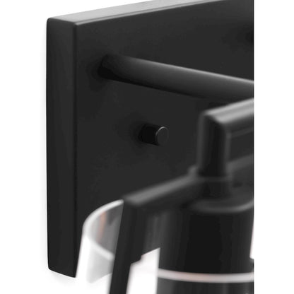 2 Light Bathroom Vanity Light, Midnight Black