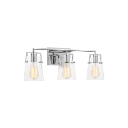 3 Light Bathroom Vanity Light, Chrome