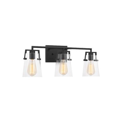 3 Light Bathroom Vanity Light, Midnight Black