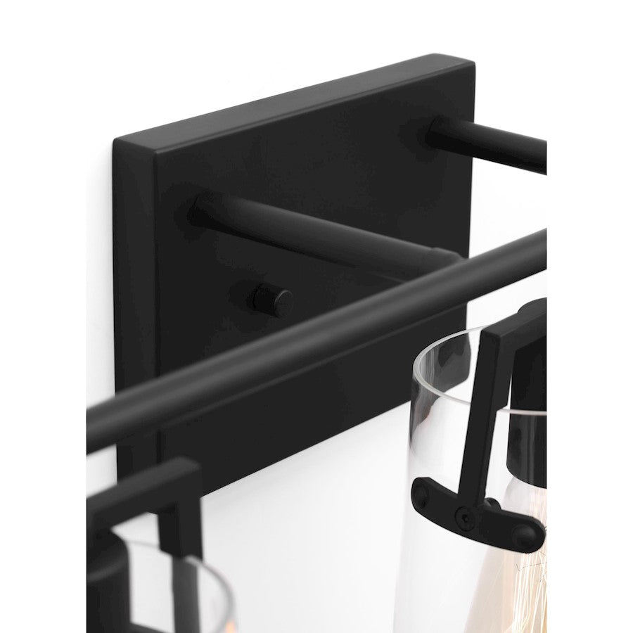 3 Light Bathroom Vanity Light, Midnight Black