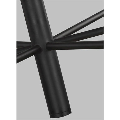6 Light Chandelier, AgIron