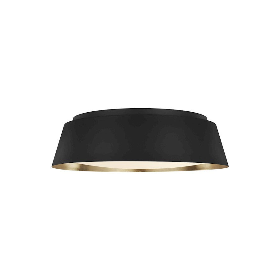 Visual Comfort Studio Asher 4 Light Flush Mount, BK/White