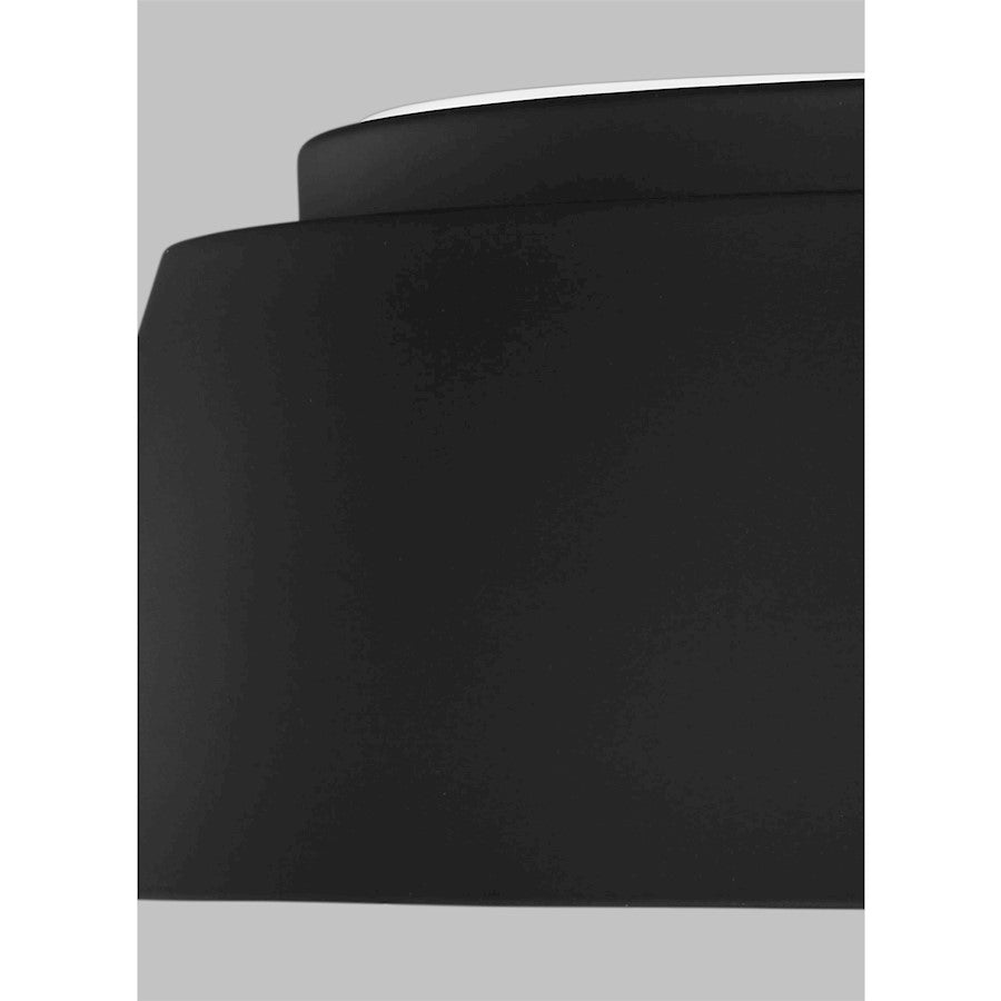 Visual Comfort Studio Asher 4 Light Flush Mount, BK/White