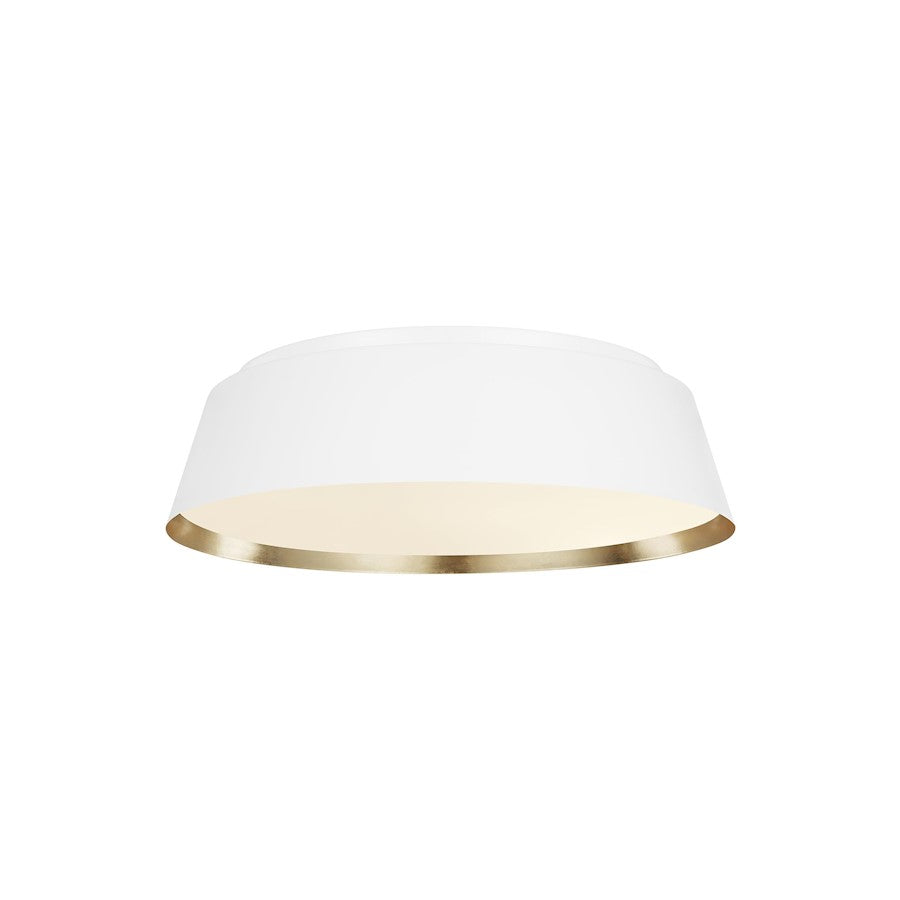 Visual Comfort Studio Asher 4 Light Flush Mount, BK/White