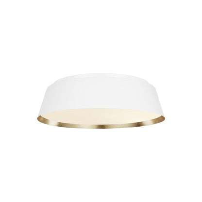 Visual Comfort Studio Asher 4 Light Flush Mount, BK/White