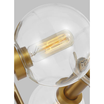 Visual Comfort Studio Verne 6 Light Semi-Flush Mount, PN/Clear