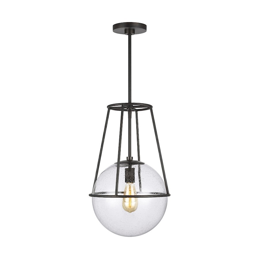 1 Light Pendant, AgIron