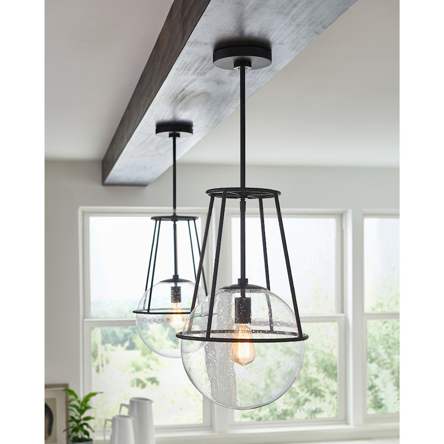 1 Light Pendant, AgIron