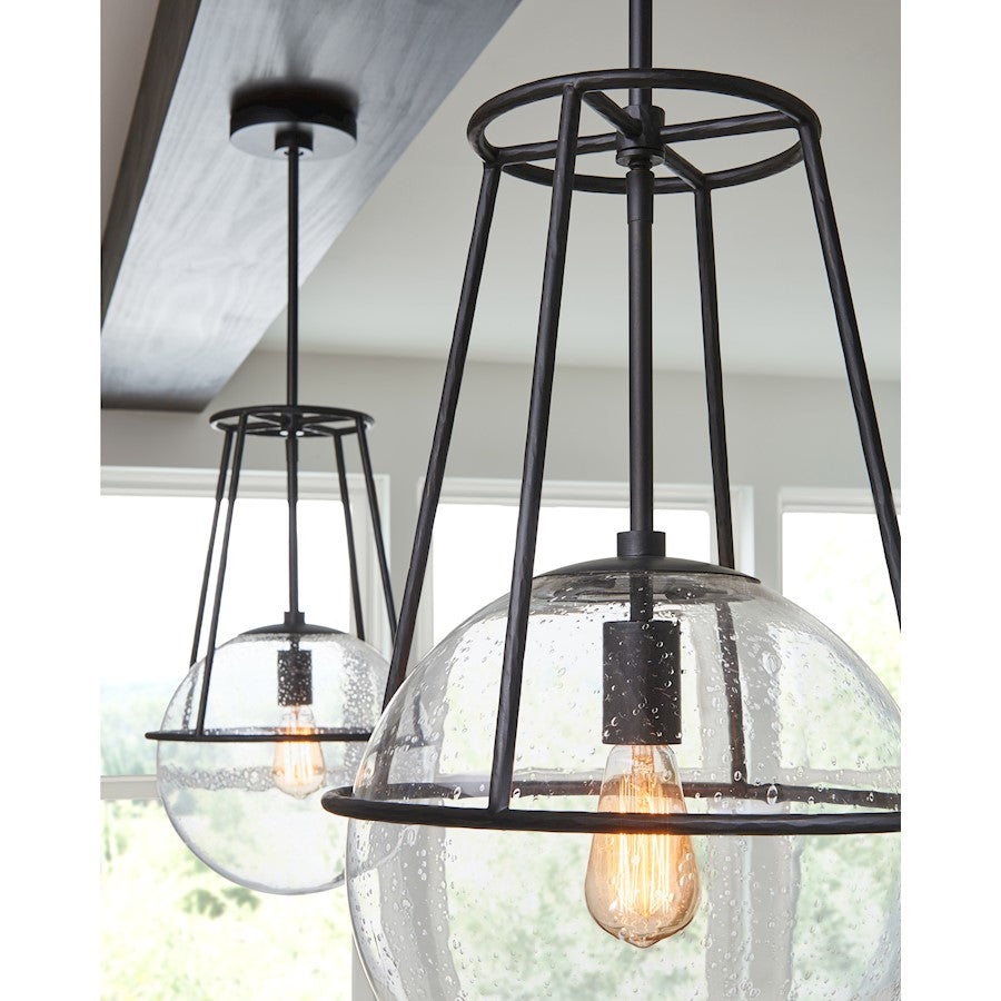 1 Light Pendant, AgIron