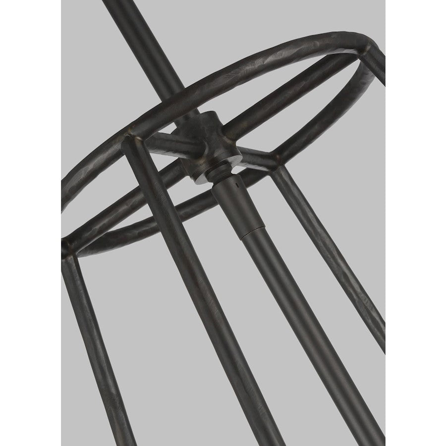 1 Light Pendant, AgIron