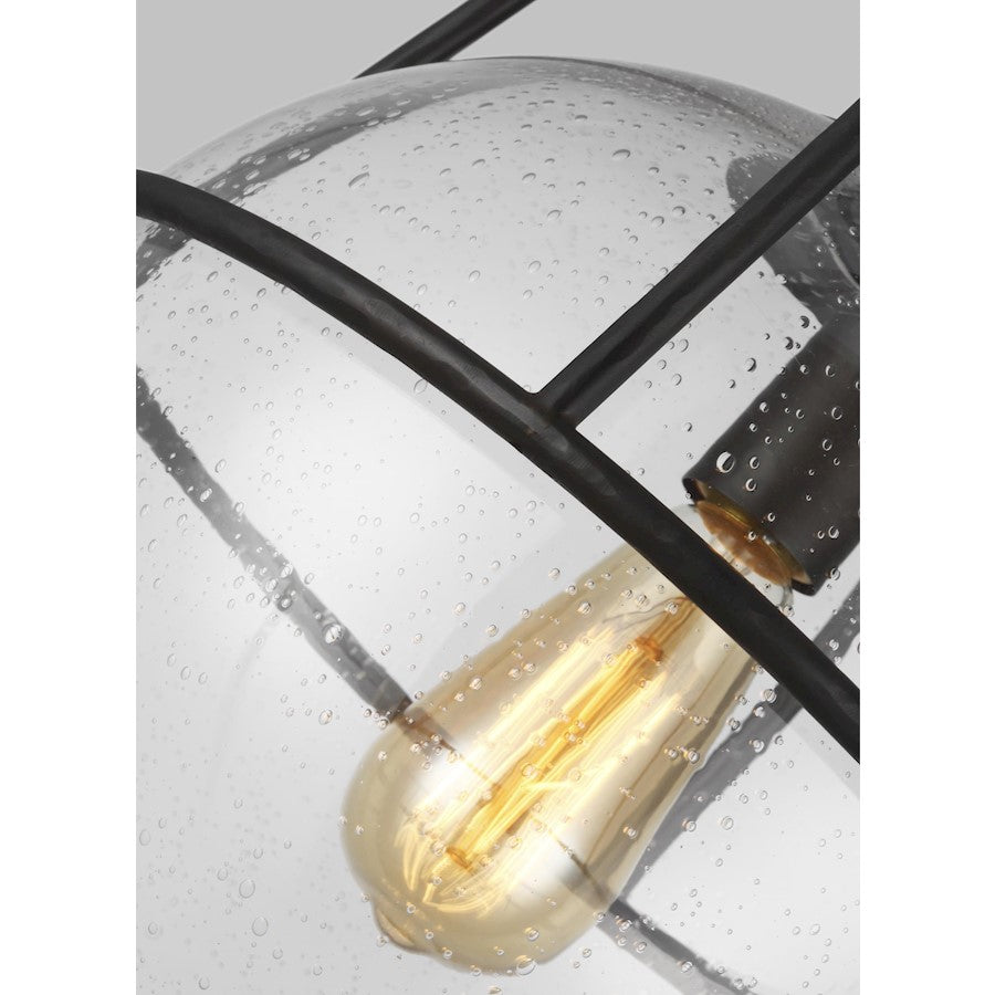 1 Light Pendant, AgIron