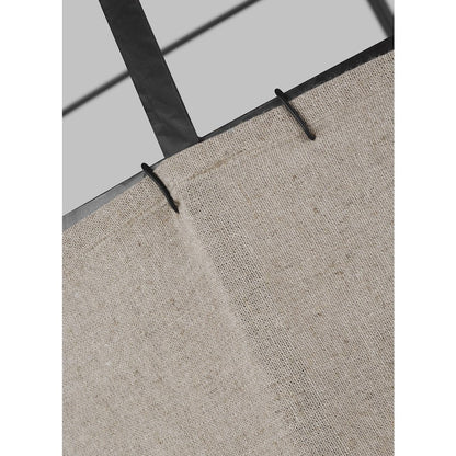 4 Light 35" Pendant, AgIron/Natural