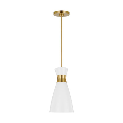 1 Light 8" Pendant, PN/White