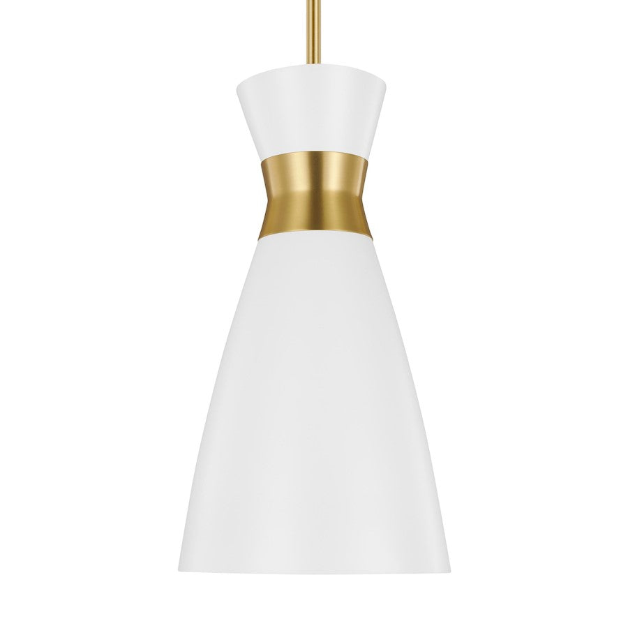 1 Light 8" Pendant, PN/White