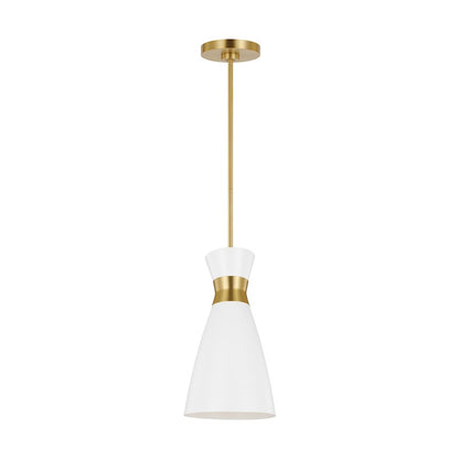 1 Light 8" Pendant, PN/White