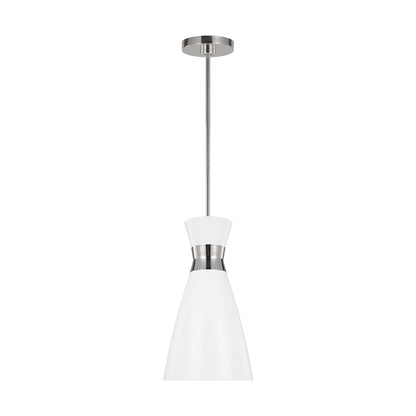1 Light 8" Pendant, PN/White