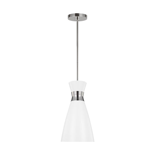 1 Light 8" Pendant, PN/White
