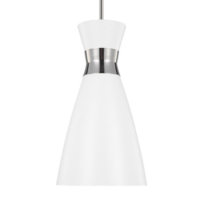 1 Light 8" Pendant, PN/White