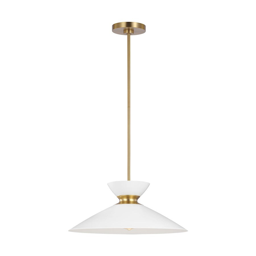 1 Light 8" Pendant, PN/White