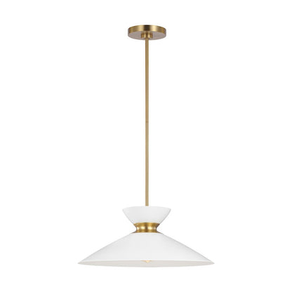 1 Light 8" Pendant, PN/White