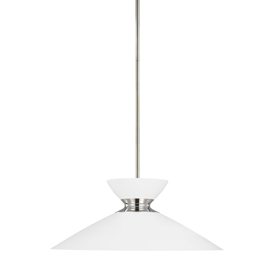 1 Light 8" Pendant, PN/White