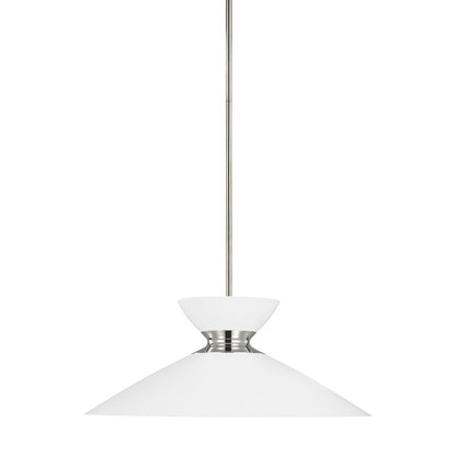 1 Light 8" Pendant, PN/White
