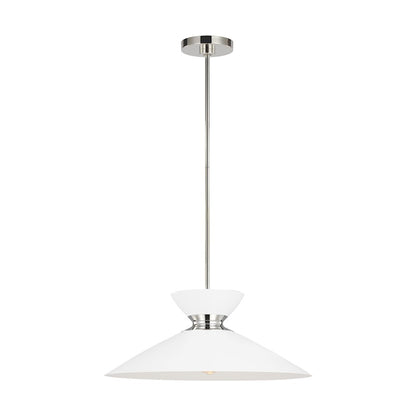 1 Light 8" Pendant, PN/White