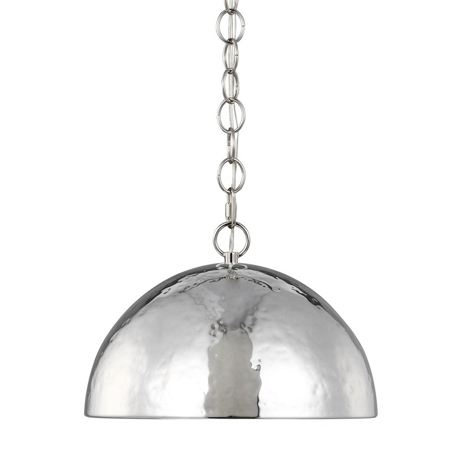 1 Light 16" Pendant, PolishNickel