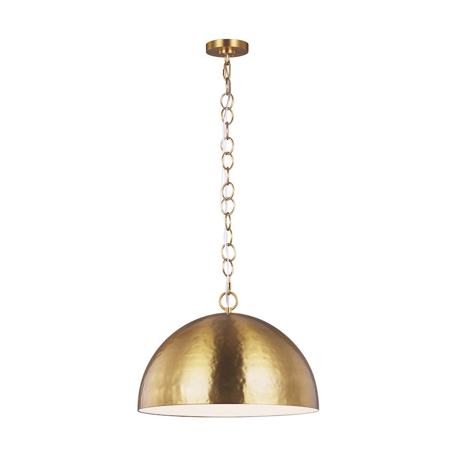 1 Light 16" Pendant, PolishNickel