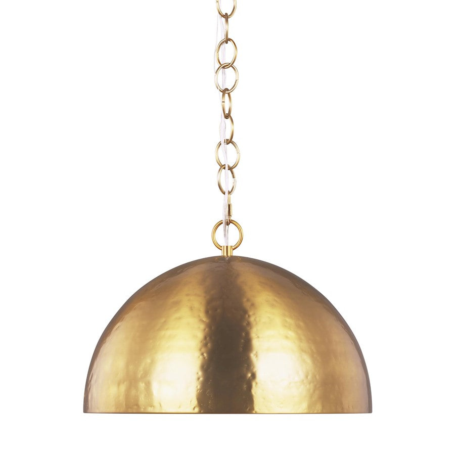 1 Light 16" Pendant, PolishNickel