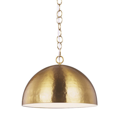 1 Light 16" Pendant, PolishNickel