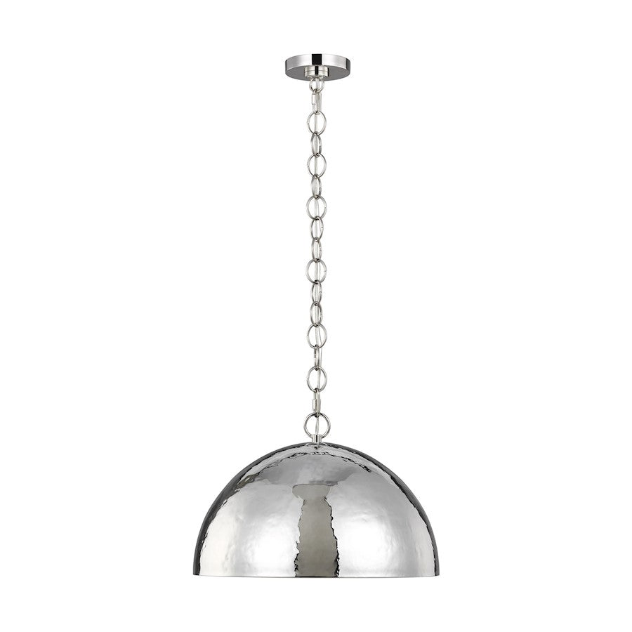 1 Light 16" Pendant, PolishNickel