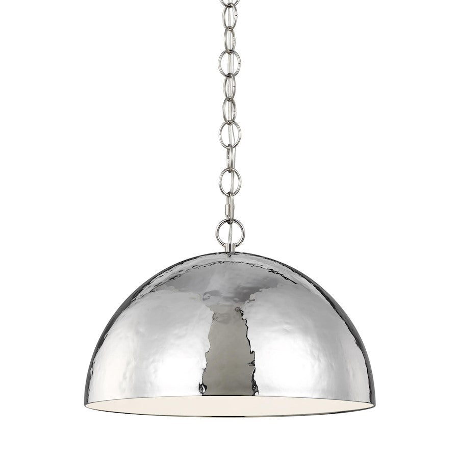 1 Light 16" Pendant, PolishNickel