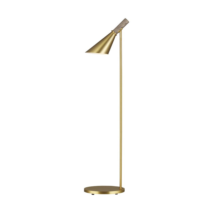 Visual Comfort Studio Wells 1 Light Floor Lamp, BB/BB