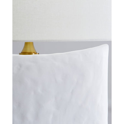Studio Cenotes 1-Lt Table Lamp, White Ceramic/White