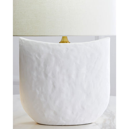 Studio Cenotes 1-Lt Table Lamp, White Ceramic/White
