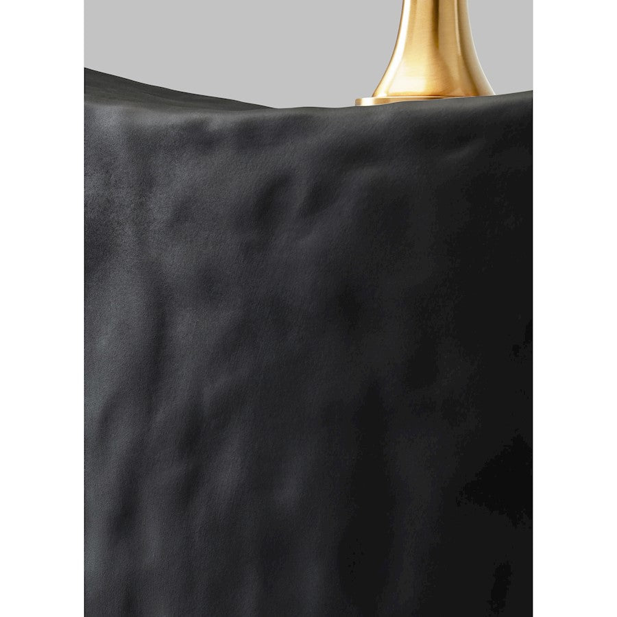 Studio Cenotes 1-Lt Table Lamp, Rough BK Ceramic/WH