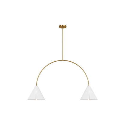 Cambre 2-Light Linear Chandelier, WH