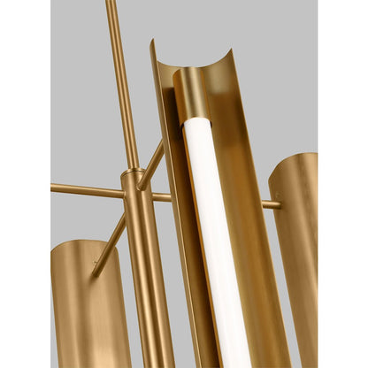 1 Light Pendant, Burnished Brass