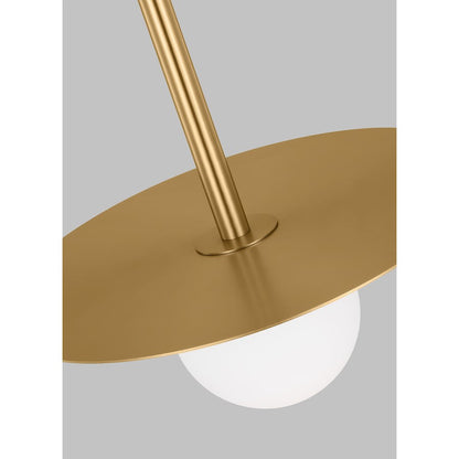 1 Light Large Pendant, Burnished