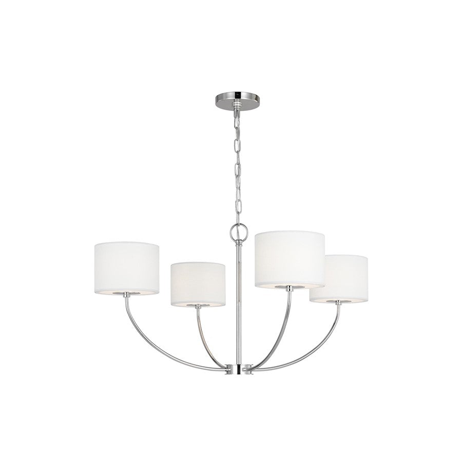 4-Light SM Chandelier, Nickel