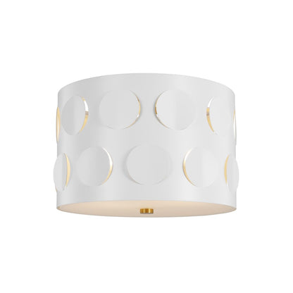 Visual Comfort Studio Dottie 2 Light Small Flush, Brass/Etched