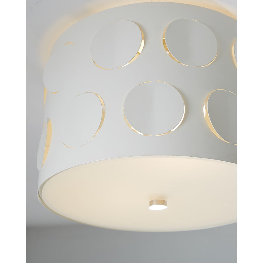 Visual Comfort Studio Dottie 2 Light Small Flush, Nickel/Etched