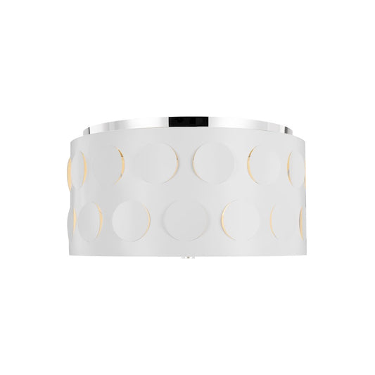 Visual Comfort Studio Dottie 3 Light Med Flush, Nickel/Etched - KSF1013PN