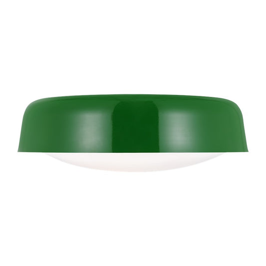 Visual Comfort Studio Draper 2Lt Ceiling Fixture, Green/Milk - KSF1102GRN