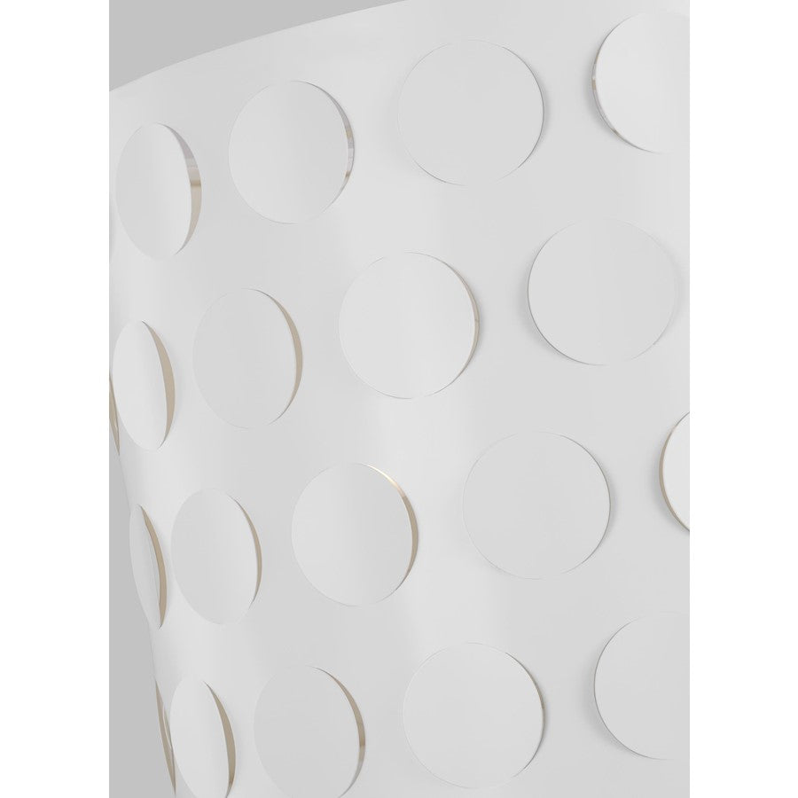 3 Light Large Pendant, White/Etched